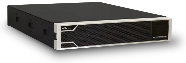UPS AEG Protect D de 2U para rack, vista en perspectiva