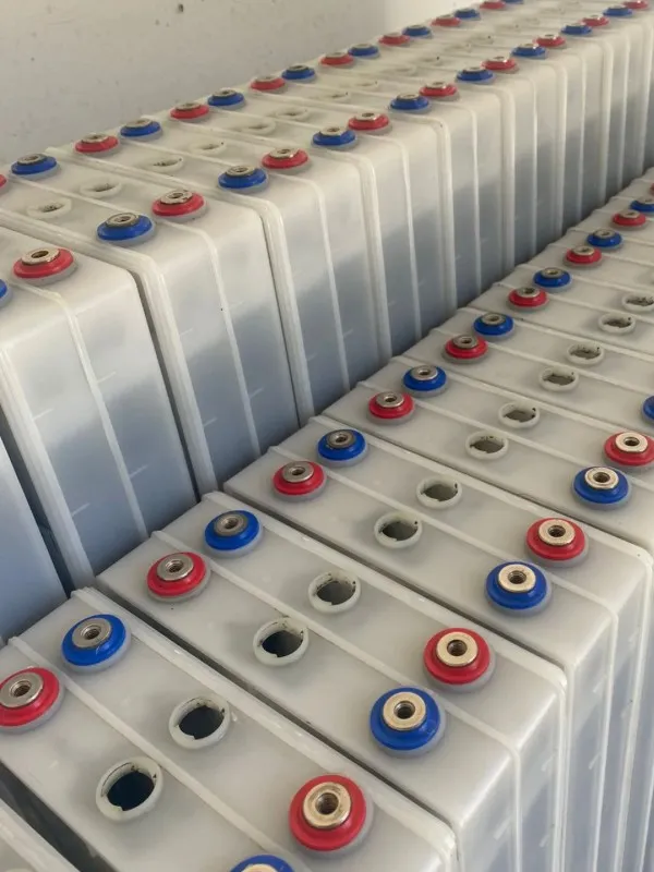 Detalle de celdas de níquel-cadmio durante una inspección preventiva